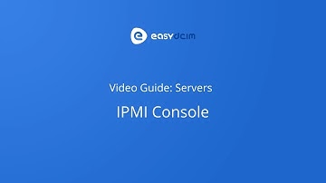 EasyDCIM Video Guide: Servers - IPMI Console