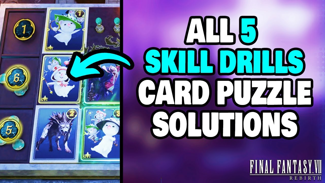 ALL 5 Skill Drills Puzzle Solutions in Card Carnival (Final Fantasy 7 Rebirth)