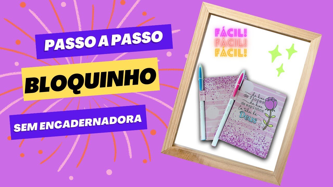 Bloquinho sem encadernadora / Arte grátis