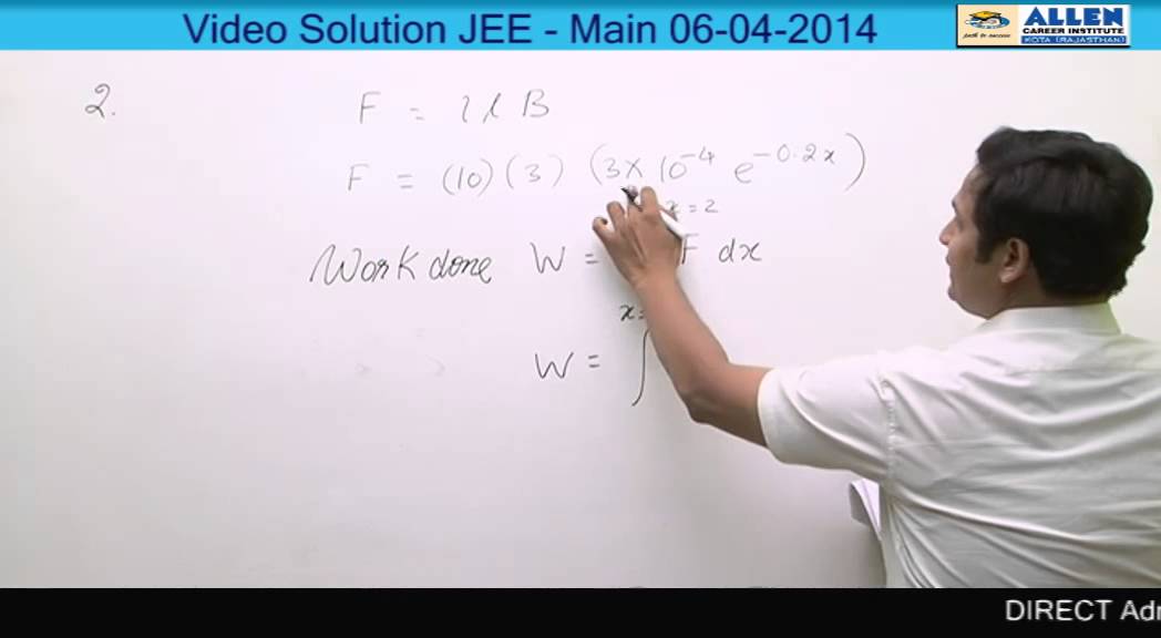 JEE Main 2014 Solutions - Physics Q 01,02,03,04 by ALLEN
