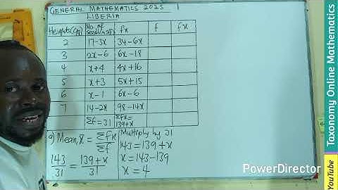 Statistics: Mean & Meadian from a Table | WASSCE 2025 (Liberia) General Mathematics | Qu 12 (Prt 2)
