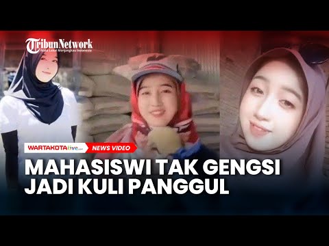 Mahasiswi Cantik Tak Malu Jadi Buruh Angkut Semen, Hasil Didikan Ayah untuk Jadi Pekerja Keras