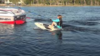 How to get up and start wake surfing. Instruction by Darin Shapiro with the Malibu Wakesetter 23 LSV