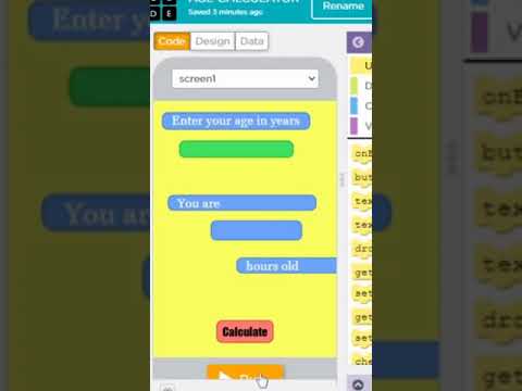 Age calculator done in Code.ORG