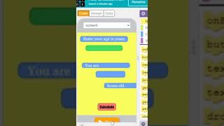 Age calculator done in Code.ORG