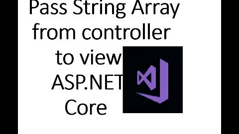 How to pass string array from controller to View in ASP.NET Core