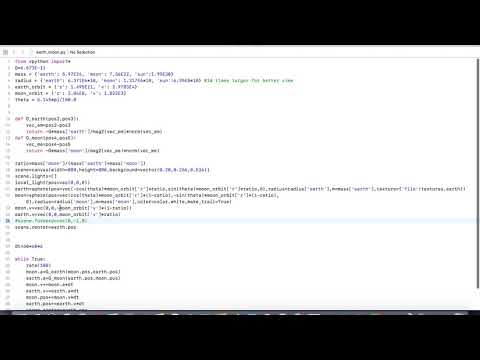 Vpython  Moon Precession