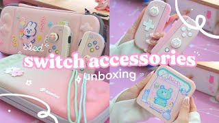 🌷cute accessories to dress-up an OLED nintendo switch with | ft. geekshare, tomtoc + more ✿