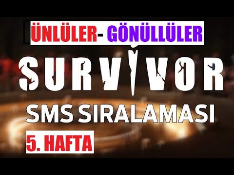 Survivor 2021 5 Hafta Sms Siralamasi Youtube
