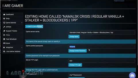 FTP, and Rcon Password