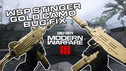 How To Gold The WSP Stinger - #modernwarfare3 #camoglitch