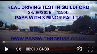 REAL DRIVING TEST ROUTE IN GUILDFORD  1