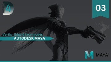 Vertex, Edge & Face modes on Maya | Tutorial 03  | beginner tutorial | English