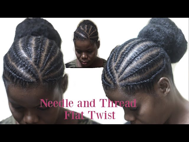 Needle and thread flat twists / stitch braids / quick tutorial 