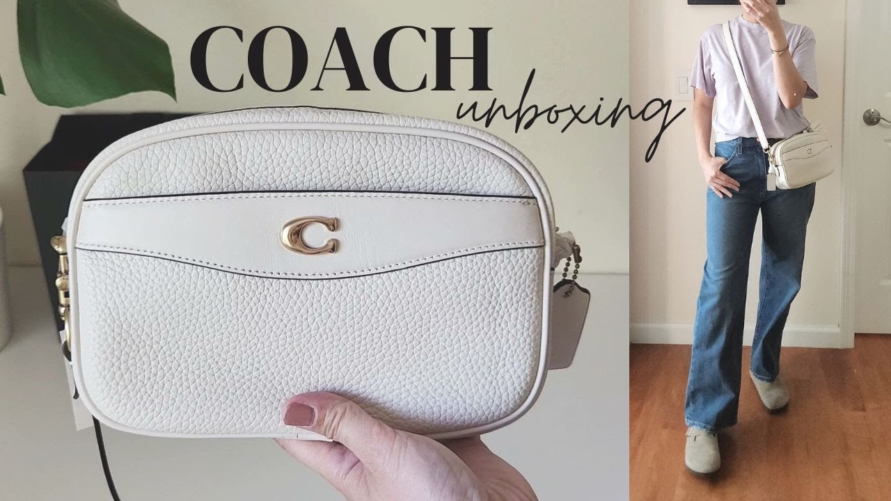 Coach Soft Pebbled Leather Camera Bag Unboxing