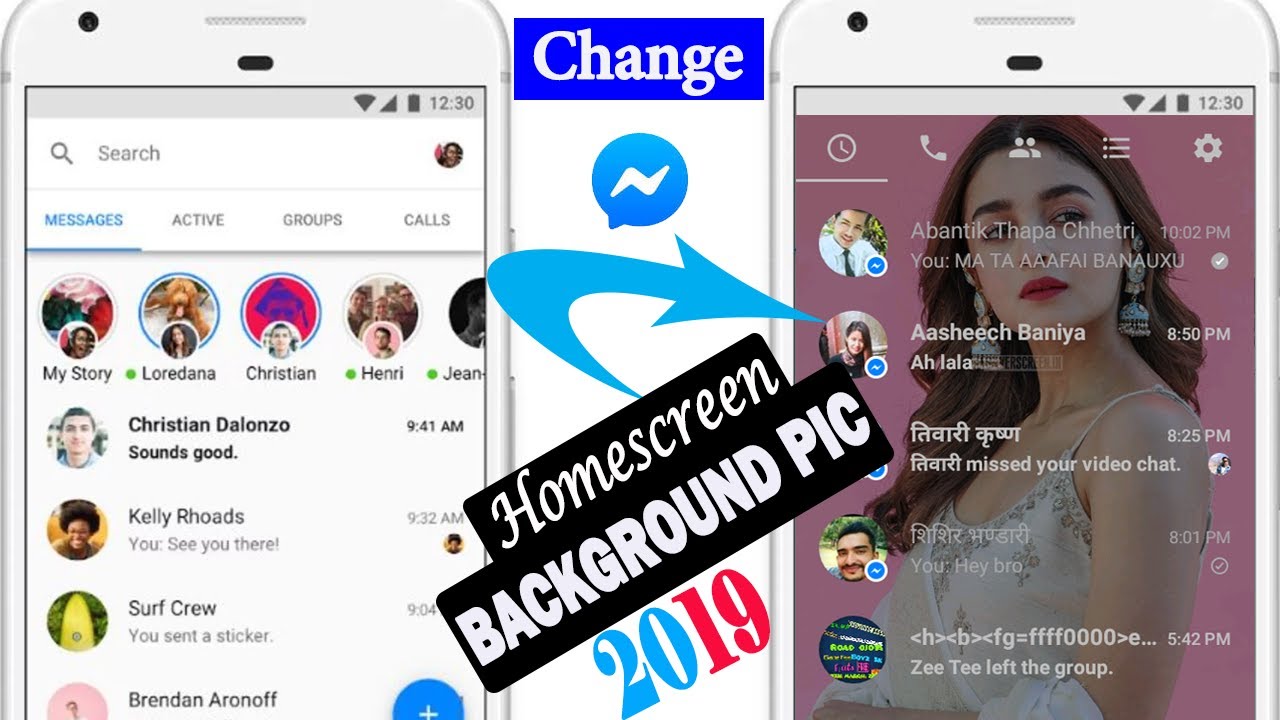 how to change messenger background image