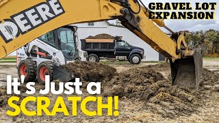 Installing a New Gravel Driveway & Parking Lot + Backhoe/Bobcat Collision on the Jobsite!