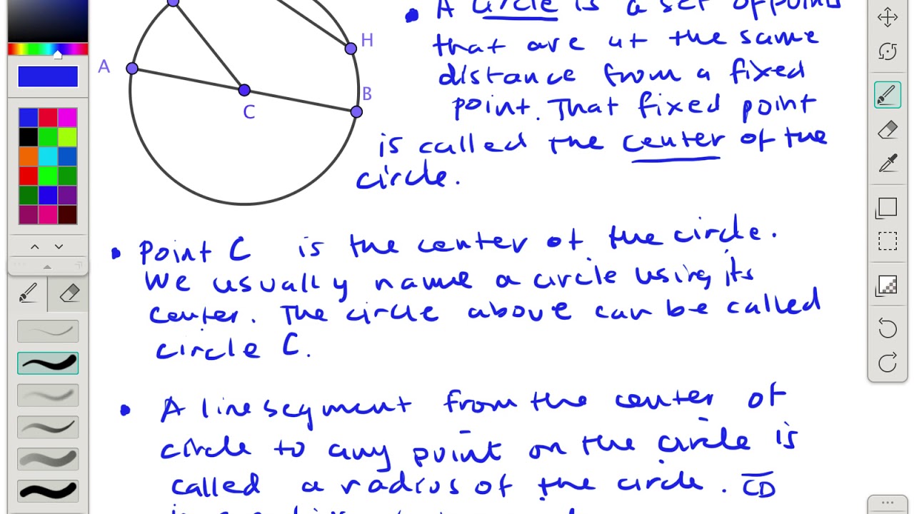 introduction to circles assignment active