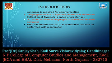 BCA-103-Programming Paradigm with ‘C’ : computer memory : Kadi Sarva Vishwavidyalaya