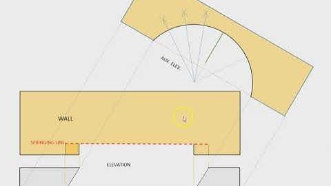 Surface Development of a Skewed Archway animation