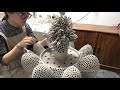 Full record of making human size ceramic sculpture series gone with flowers asmr part 2