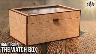 Stunning Birdseye Maple Watch Box with Teak Inlay | Woodworking