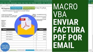 Invoice in Excel Part 5  VBA macro to send PDF of the invoice by email @EXCELeINFO