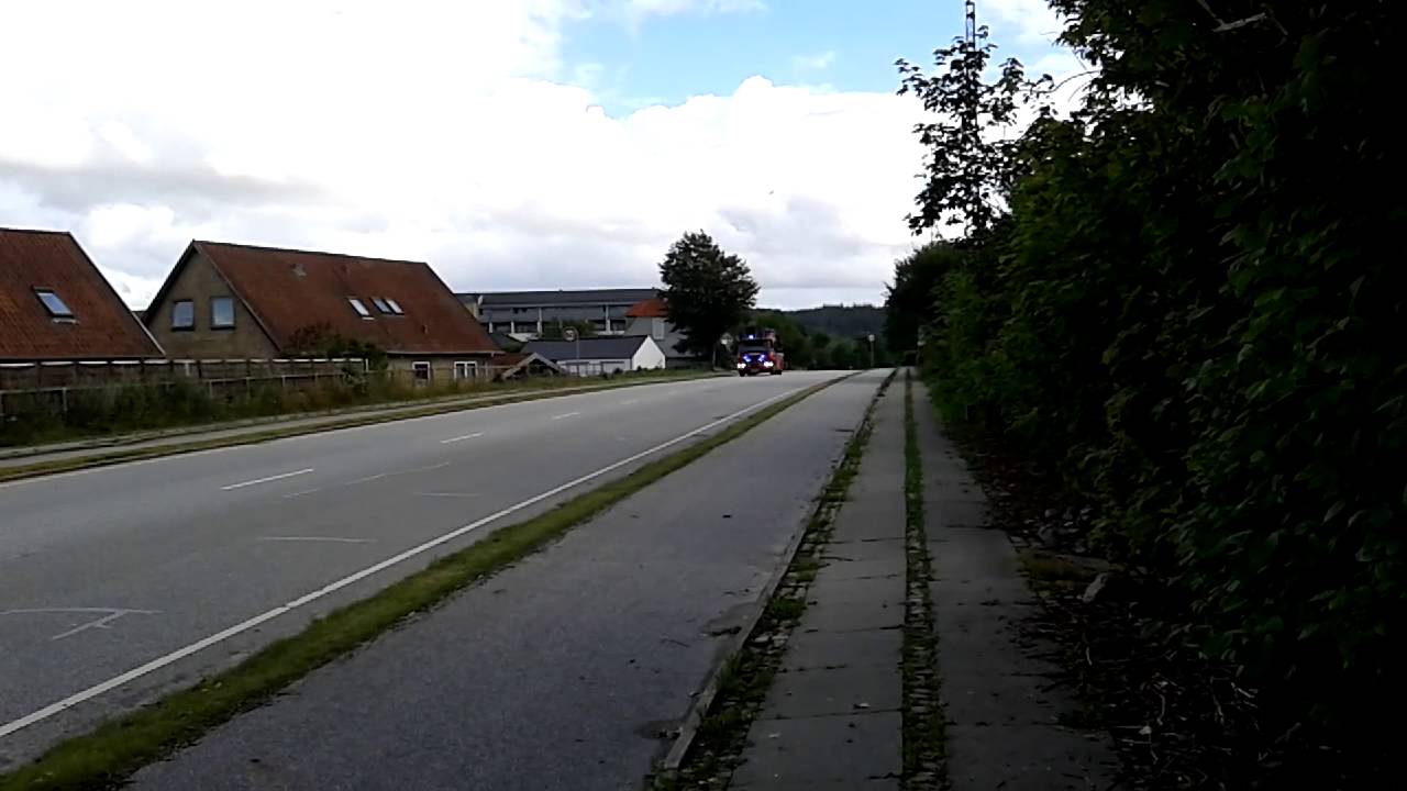 Tankvogn og stigebil Aabenraa brand og redning