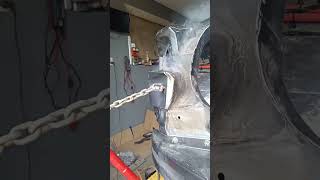 Ruin that quarter panel on the Tesla s it&#39;s aluminum #teslaaustralia