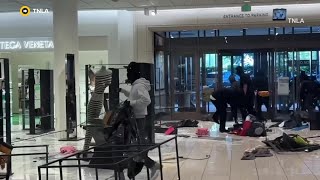 Raw video captures dozens of thieves swarming Nordstrom department store in Los Angeles