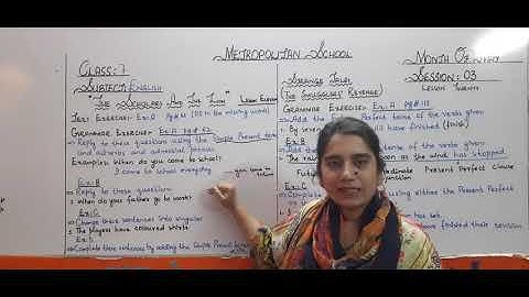 Metropolitan School May Session 3 Class 7 English Lesson