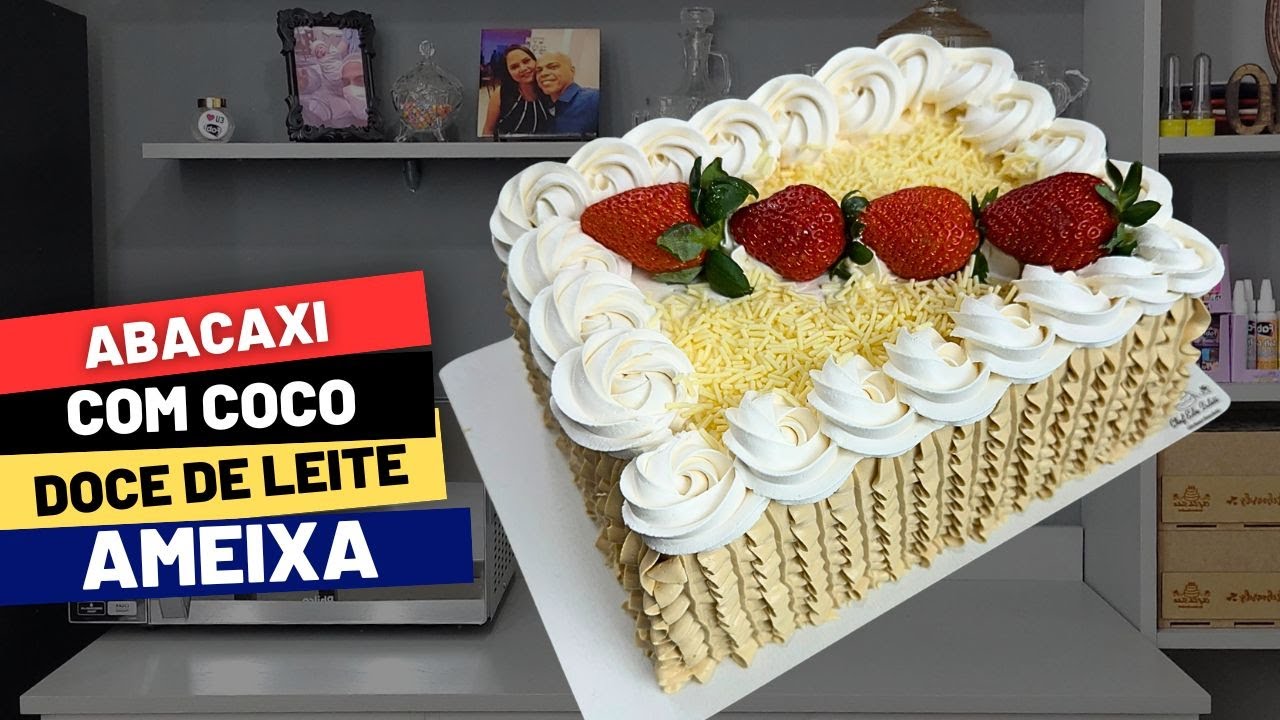 Recheio: Abacaxi com coco, ameixa e doce de leite! Será que dá certo?