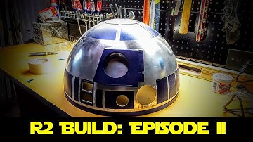 Build Your Own Full Size, Working R2D2! Episode 2. Using steel wool to shine the dome.