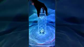 RGB Crystal Diamond Table Lamp USB Rechargeable Touch Lamp with Remote Control 16 Color