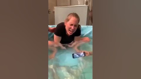 Thumbnail of girl is giving birth in water  water baby birth  #babybirth