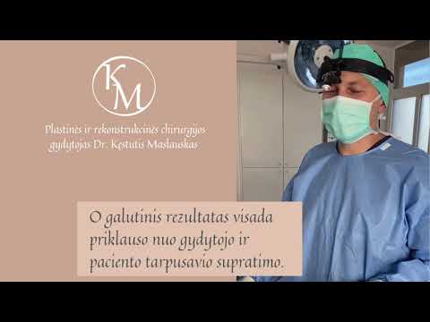 Plastinės chirurgijos gydytojas Dr  Kęstutis Maslauskas ruošiasi plastiinei operacijai