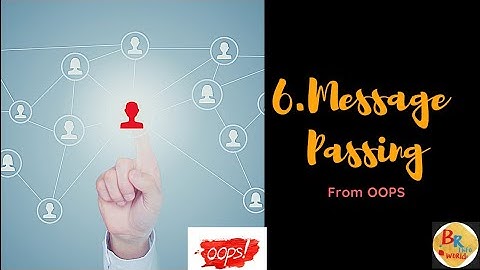 🏷BASIC CONCEPTS OF OOPS | 6.MESSAGE PASSING OR COMMUNICATION