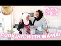 COOKING IN MY NEW KITCHEN WITH MAMA + SURPRISE! | Moving Vlog 4 | Aysha Harun