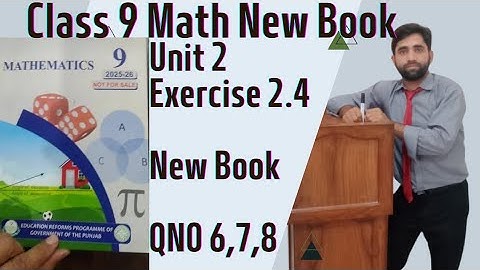 9th Class Math |Exercise 2.4| Unit 2|Question No 6,7,8  | By House of Mathematics