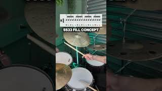 Advanced Drum Fill (Actually Simple) #drums #tutorial #shorts