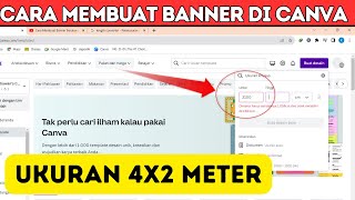 cara membuat ukuran banner 4x2 meter di canva