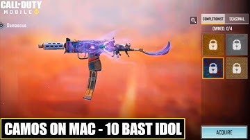 *NEW* Codm MAC-10 Bast Idol Completionist And Seasonal Camos | Season 6 Templar