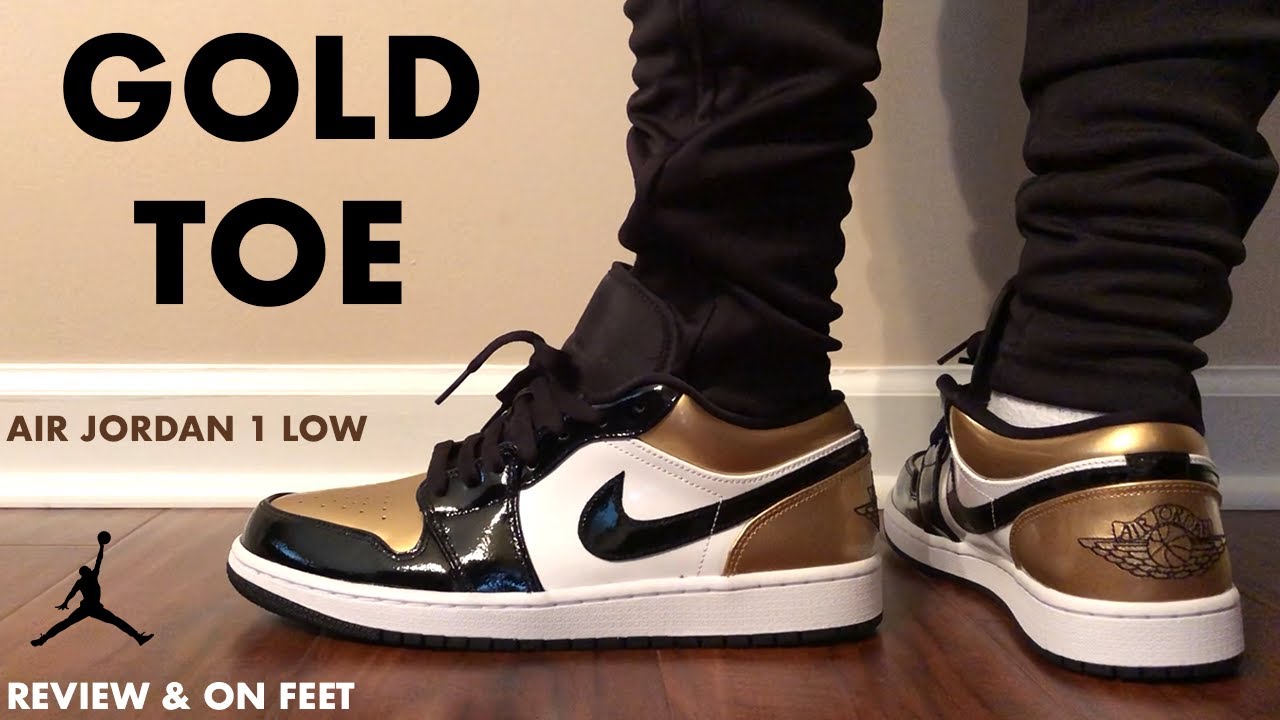 Air Jordan 1 Low Gold Toe Review and On 