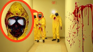 if you ever see bloody hazmat people in the BACKROOMS, RUN \& HIDE Fast!! (They are bad)