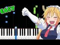 Ai no Supreme - Kobayashi-san Chi no Maid Dragon S OP - EASY Piano Tutorial