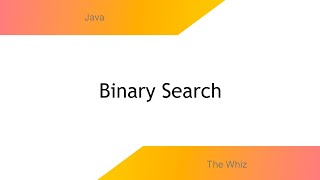 Binary Search in Java