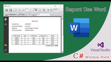 C# Tutorial - How to use MS Word File [Report]