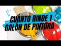 Como calcular la cantidad de PINTURA POR METRO CUADRADO🤔. Rendimiento de 1 galón de pintura.