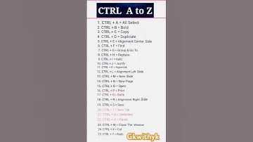 Computer shortcut keys || shortcut key of A to Z |25 shortcut keys | Computer Keyboard Shortcut key