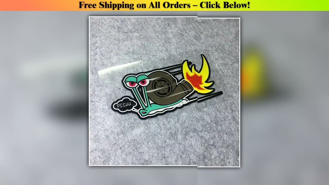 Classic Design Funny PSSHH Snail Turbo Stickers Vinyl Motorcross CarDecal Reflec Racing Stickers De